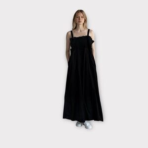 Topshop Black Sleeveless Maxi Dress